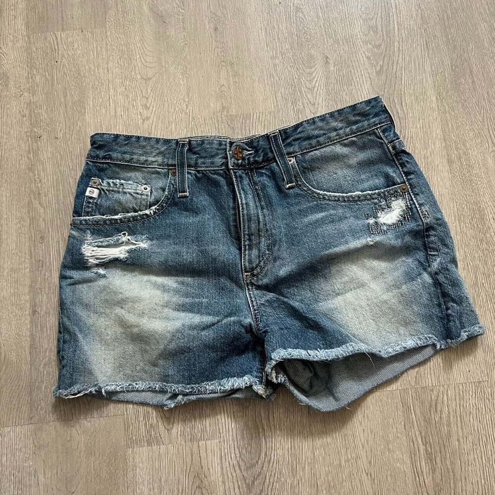 AG Ag-Ed Adriano Goldschmied shorts raw edge womens 27R/W30 The Sadie - Picture 1 of 10